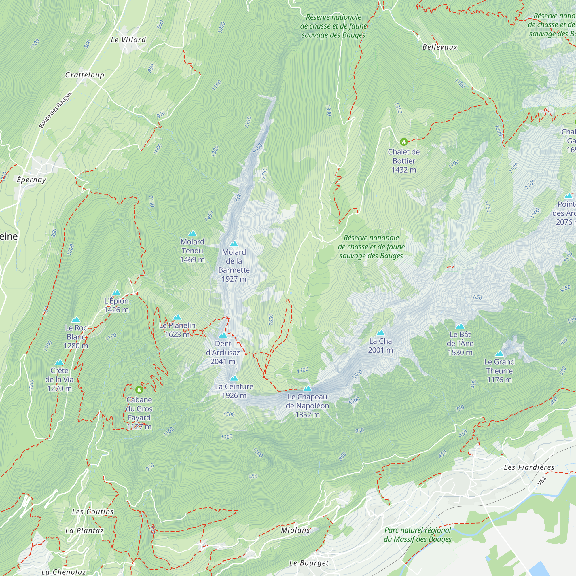 Chalet des Arbets map