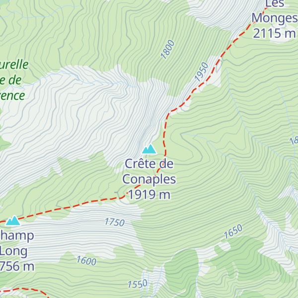 Map of Crête de Conaples