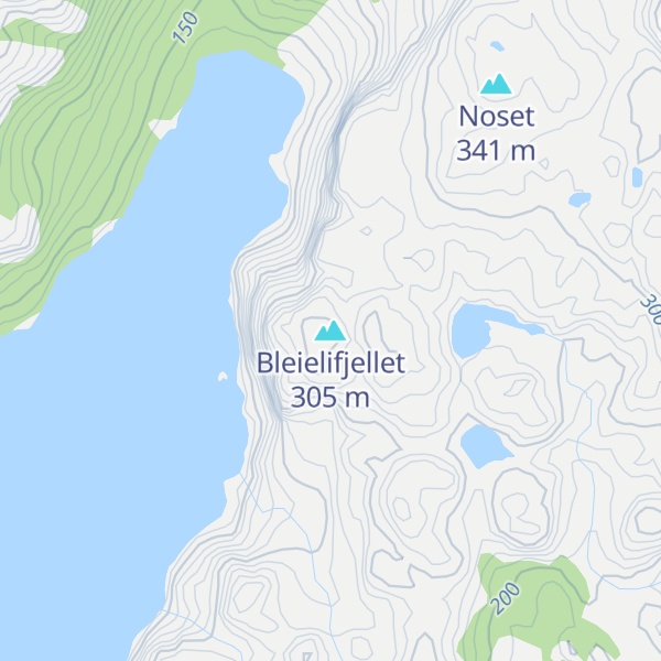 Map of Bleielifjellet