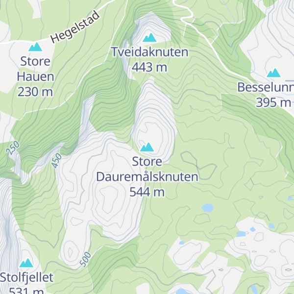 Map of Store Dauremålsknuten