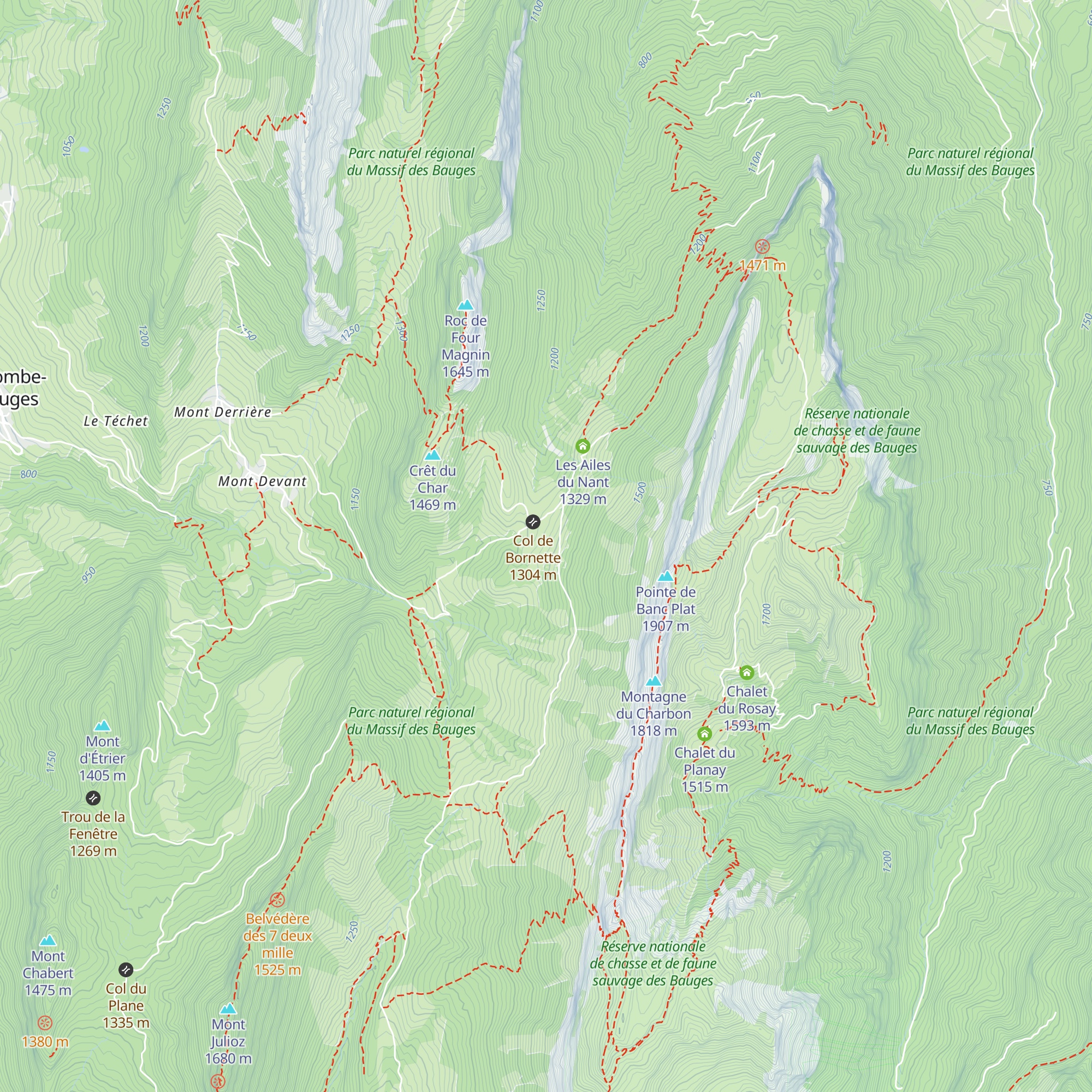 Chalet de Bornette map