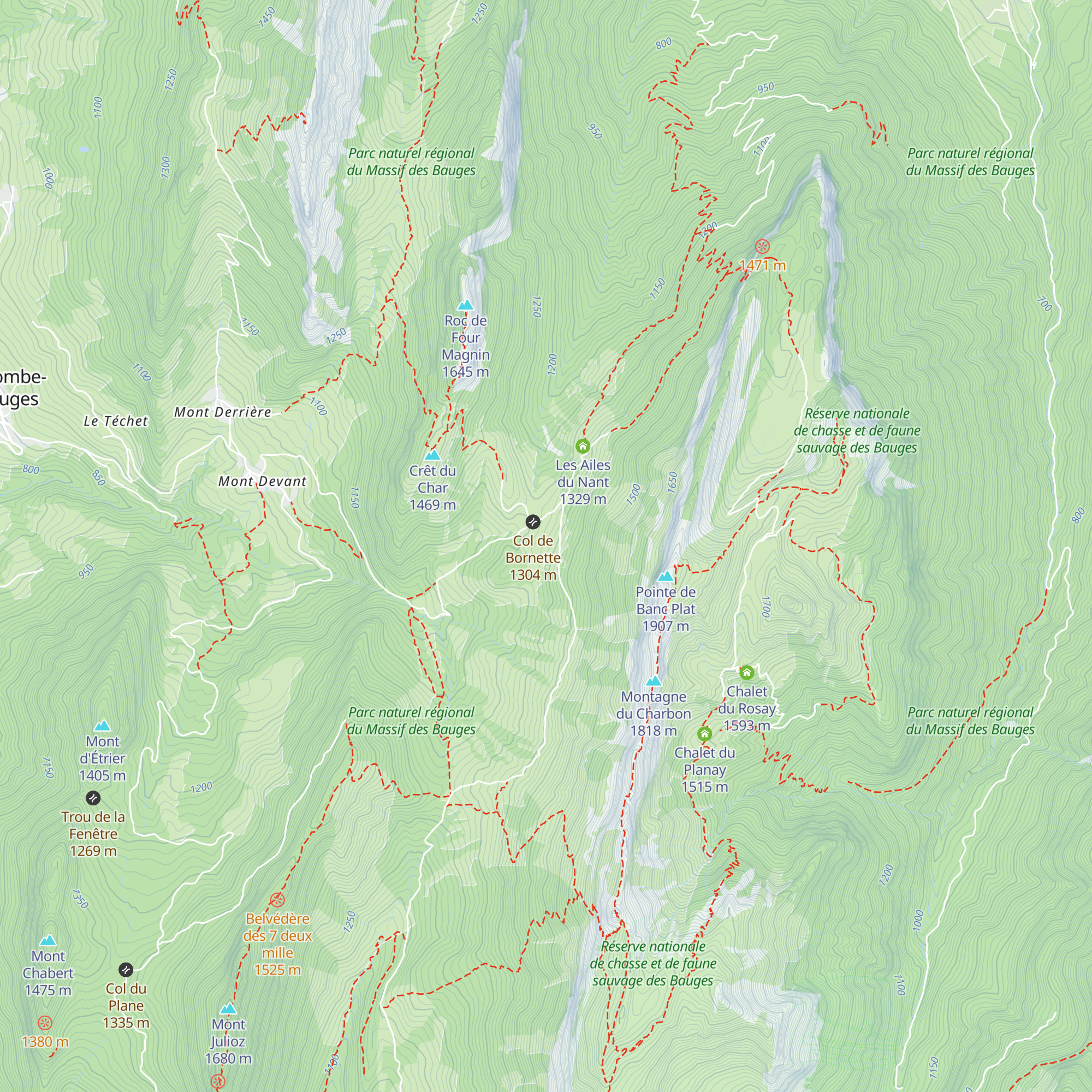 Chalet de Bornette map