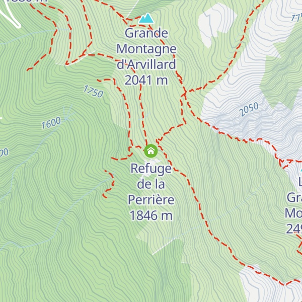 Map of Refuge de la Perrière