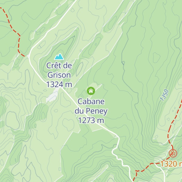 Map of Cabane du Peney