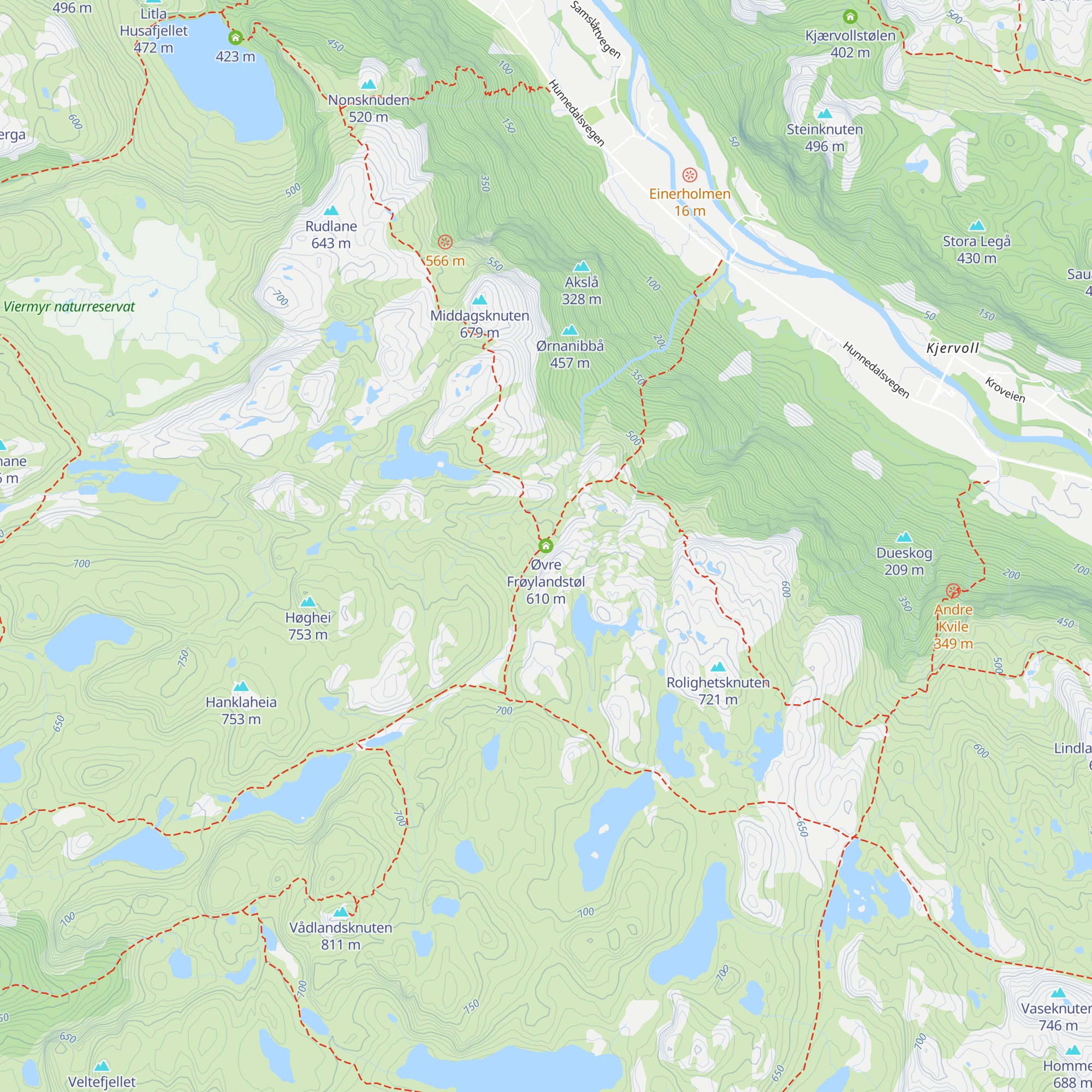 Øvre Frøylandstøl map
