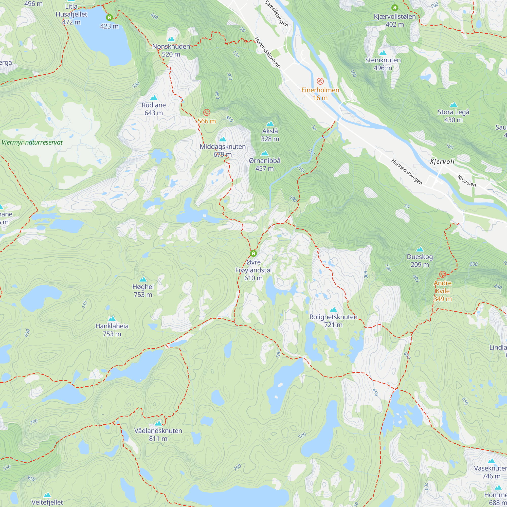 Øvre Frøylandstøl map