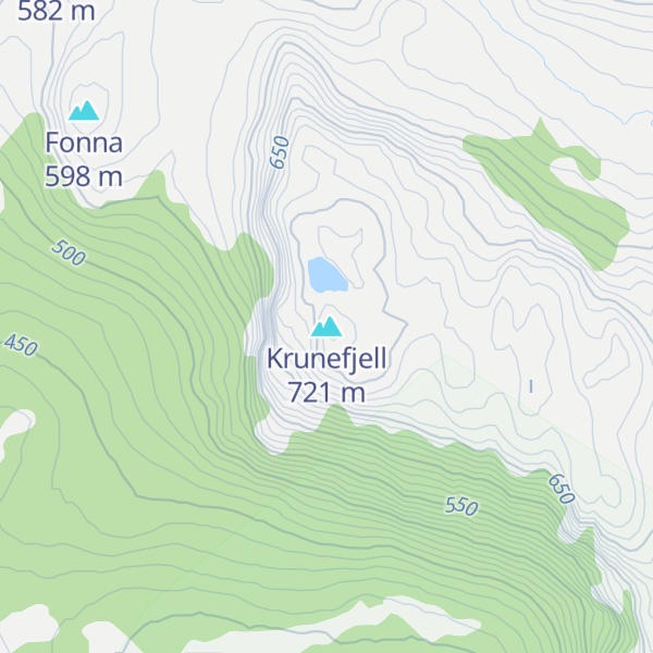 Map of Krunefjell