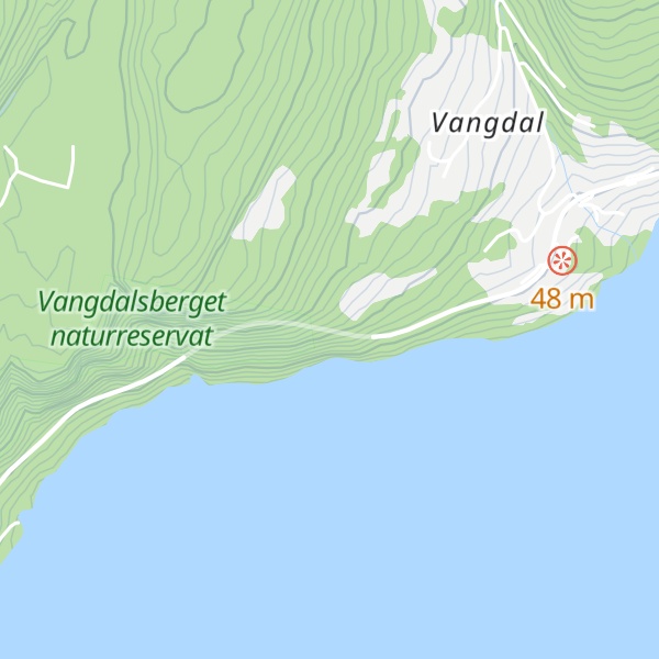 Map of Vangdalsberget