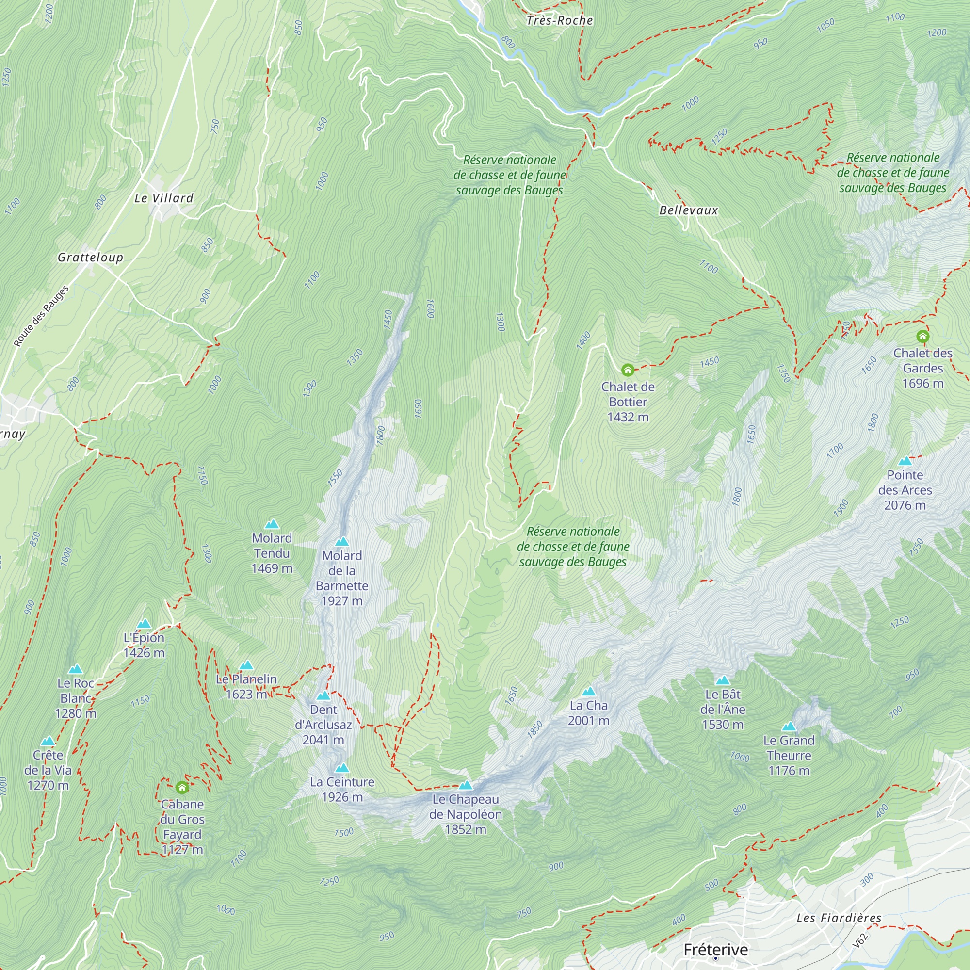 Chalet du Praz map