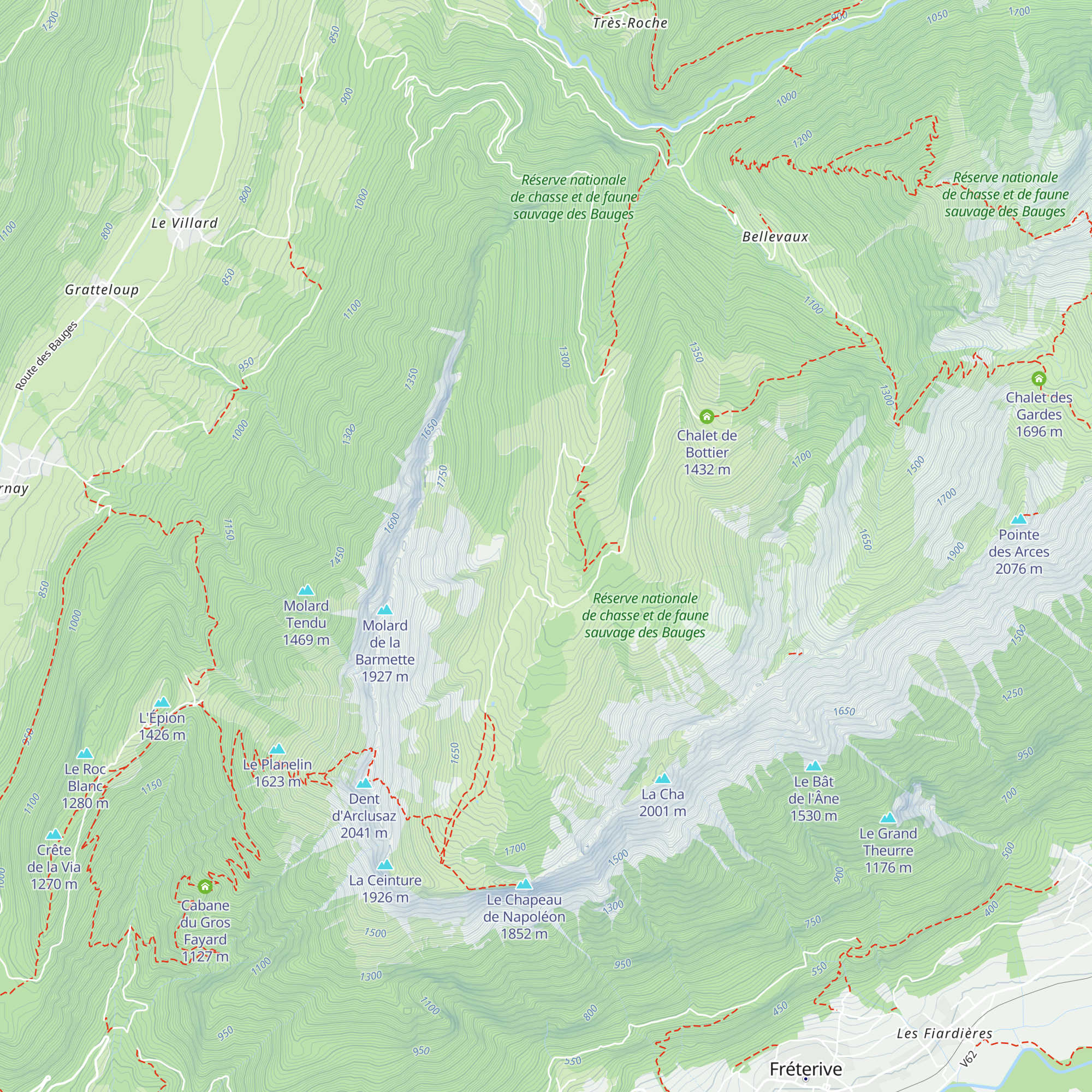 Chalet du Praz map