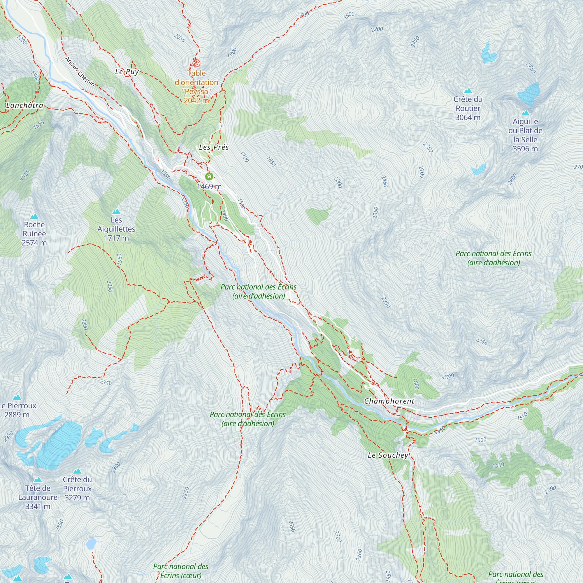 Gîte Les Arias map