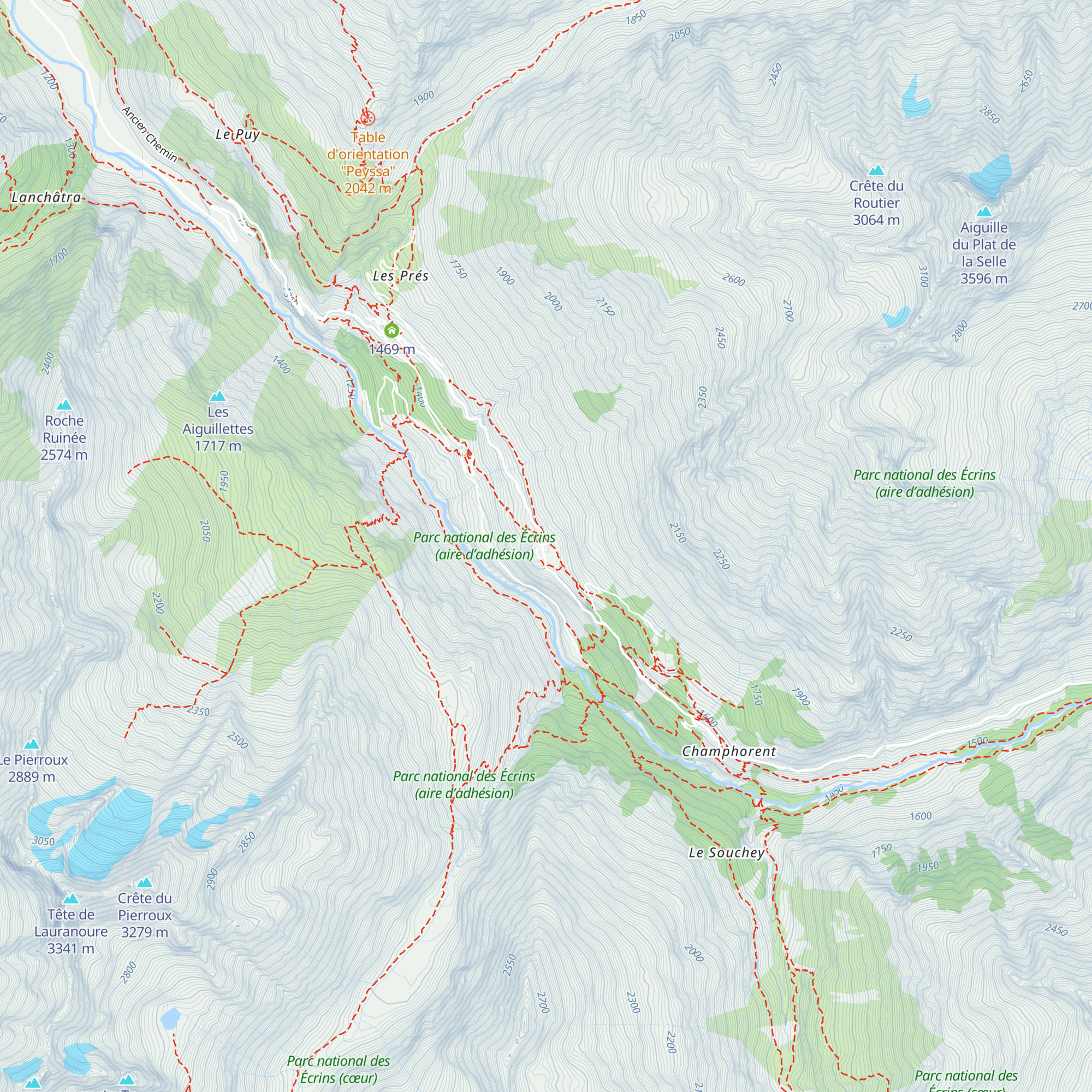 Gîte Les Arias map