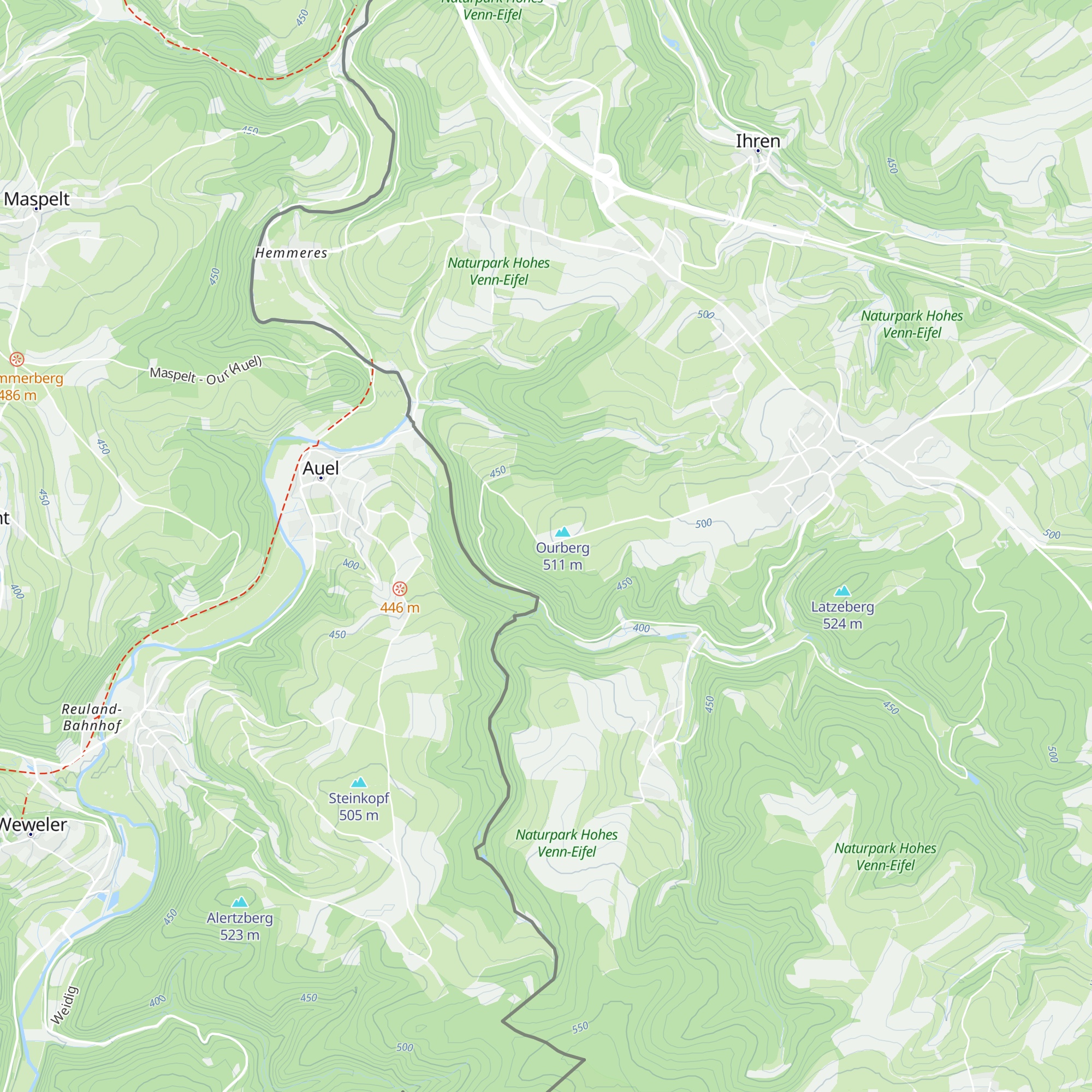 Ourberg Hütte map