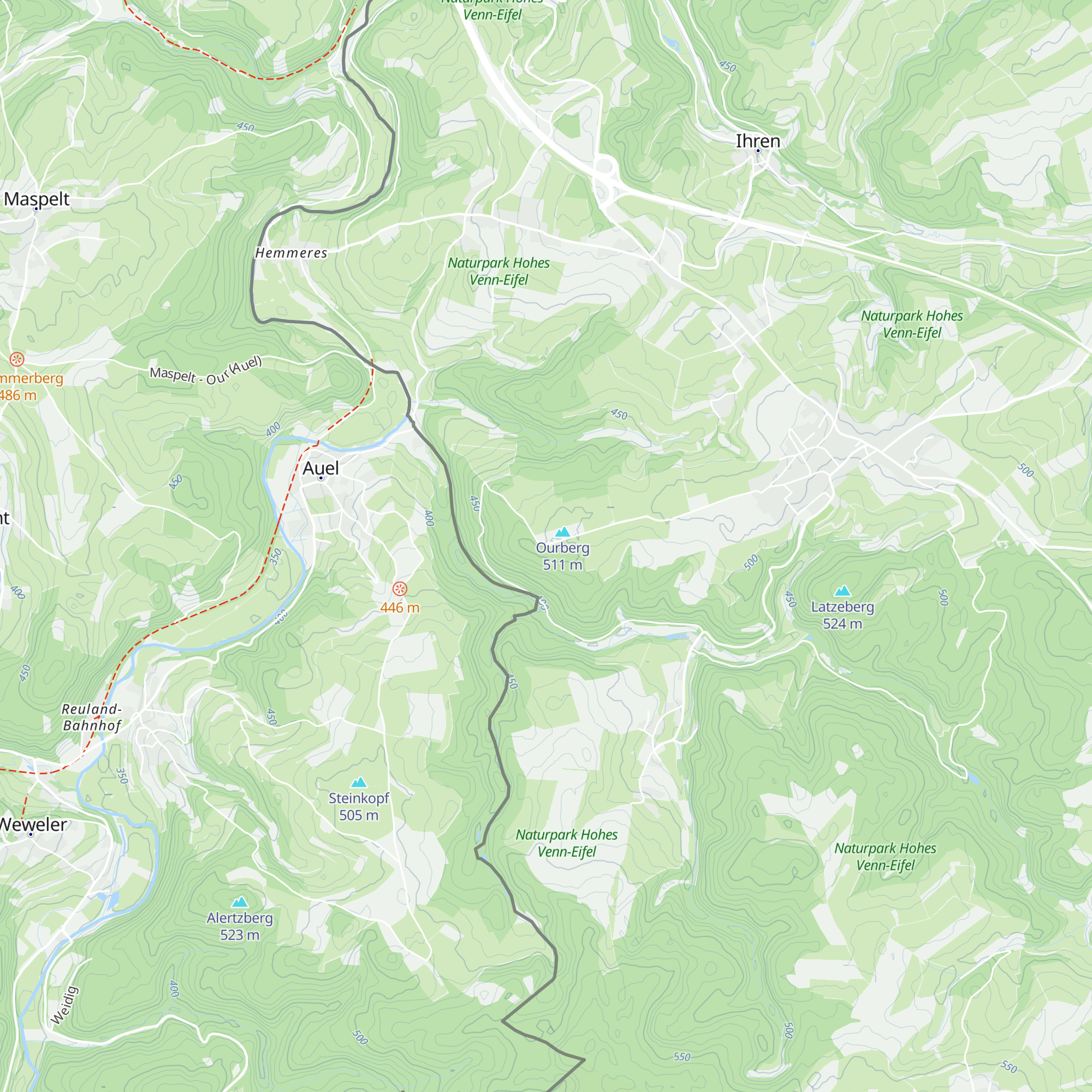 Ourberg Hütte map