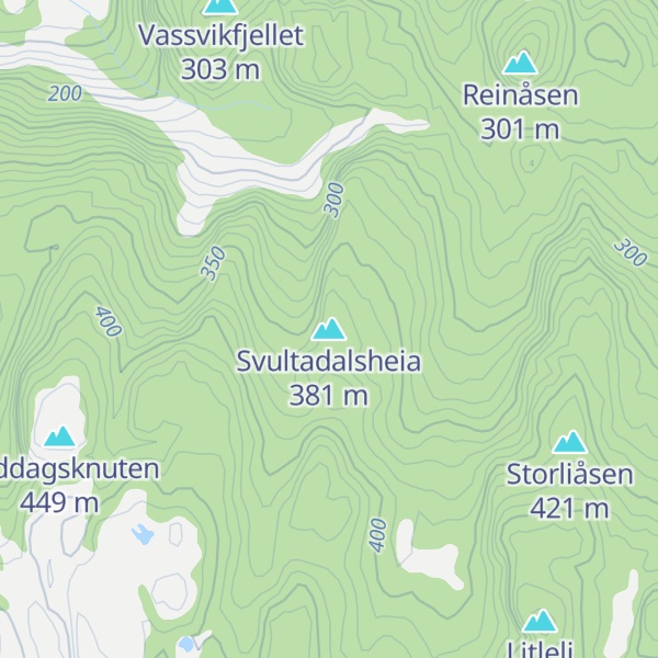 Map of Svultadalsheia