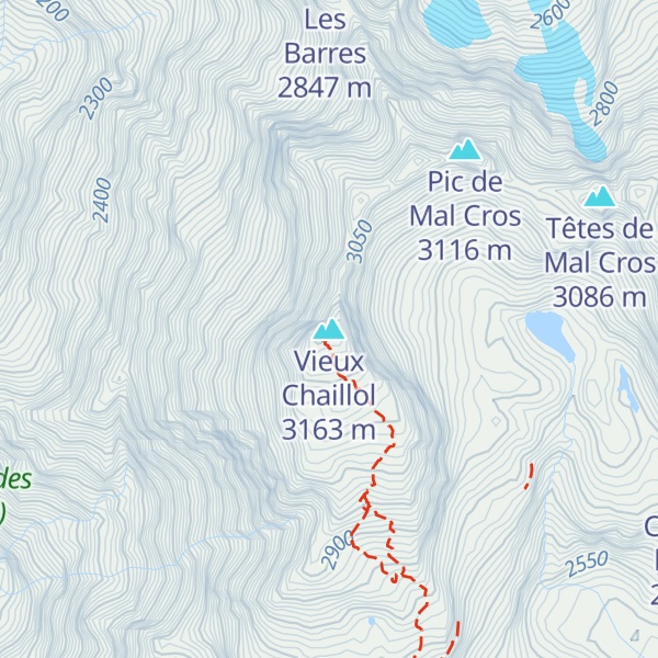 Map of Vieux Chaillol