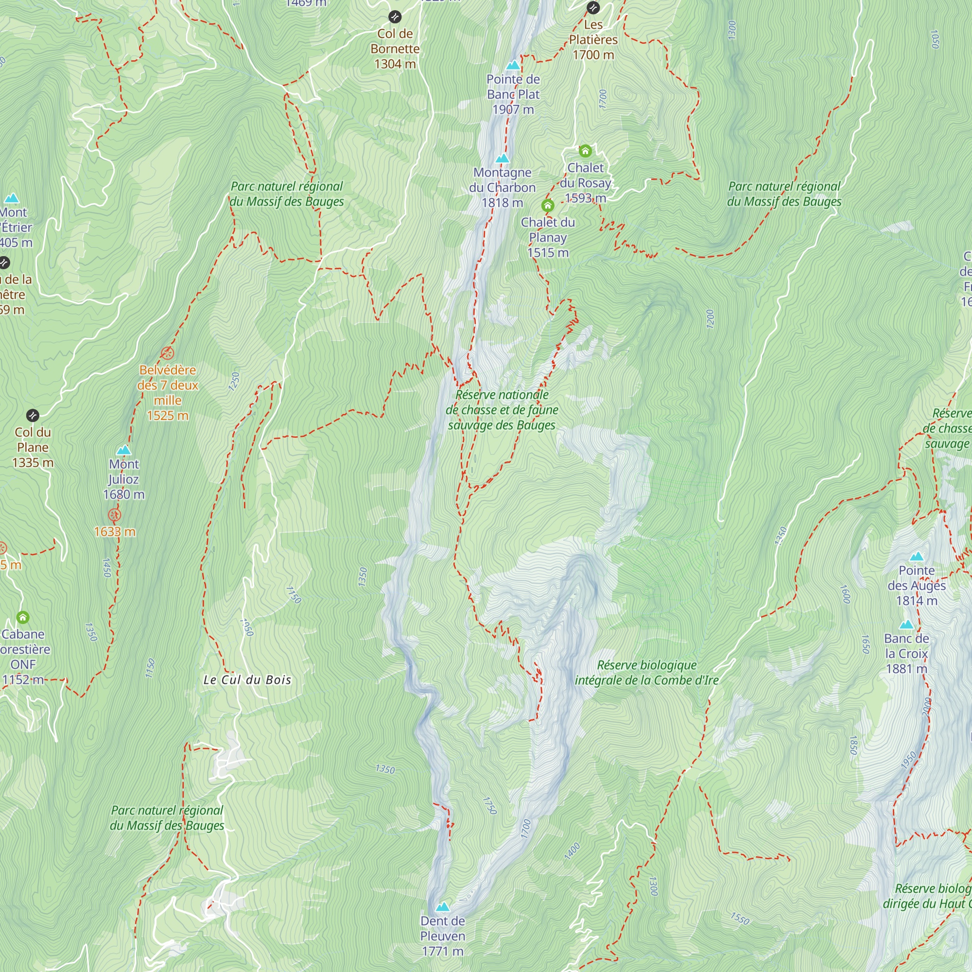 Chalet des gardes map