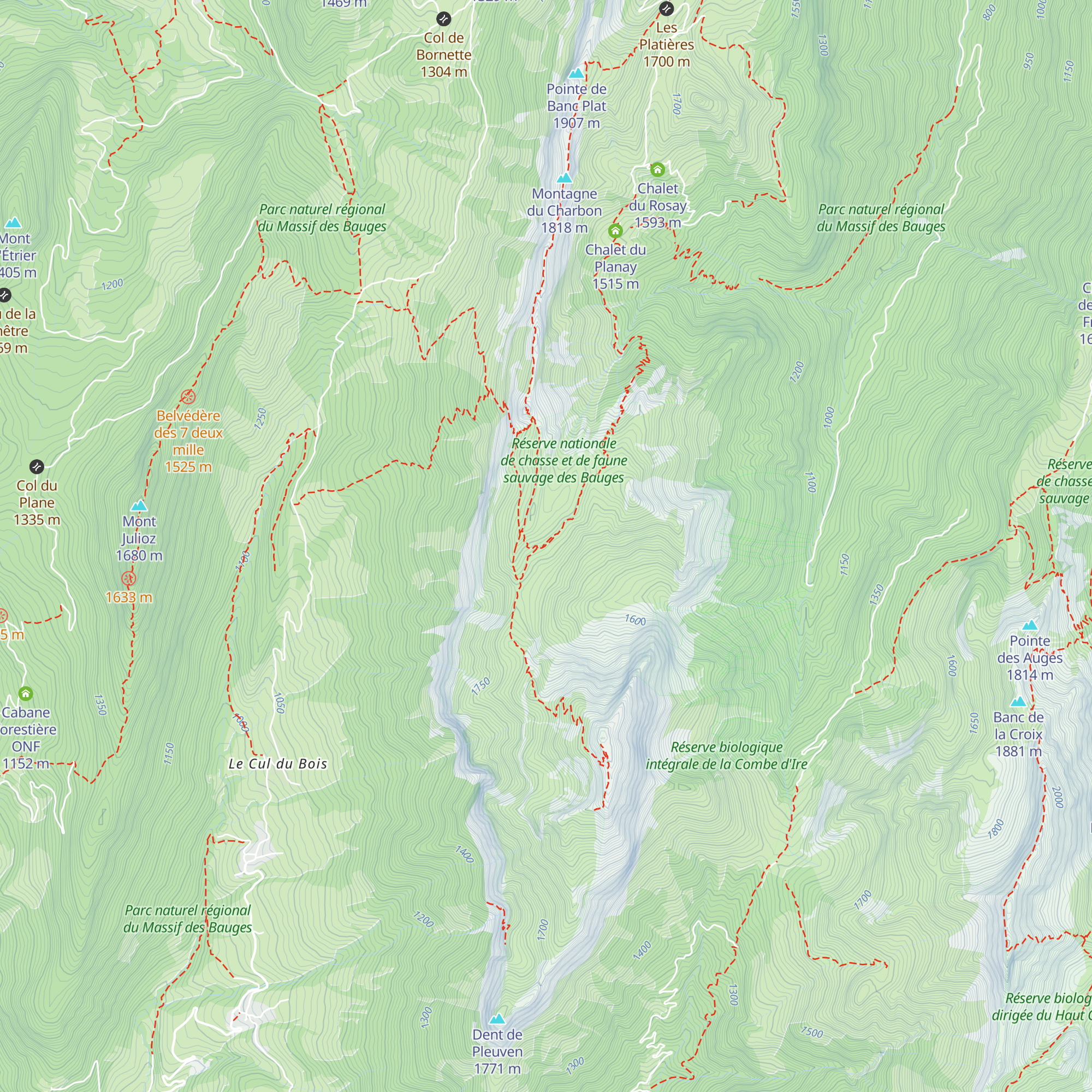 Chalet des gardes map