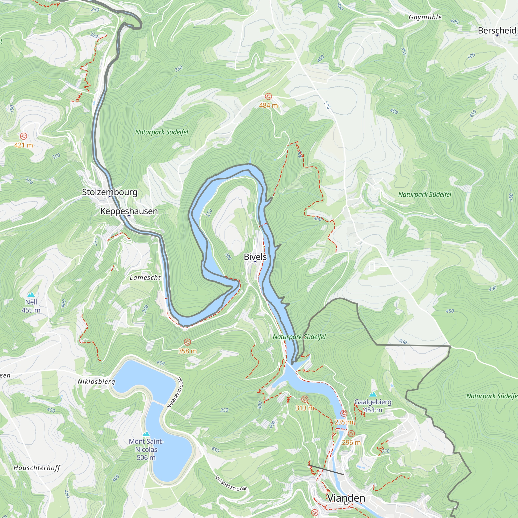 Gîte rural Bivels map