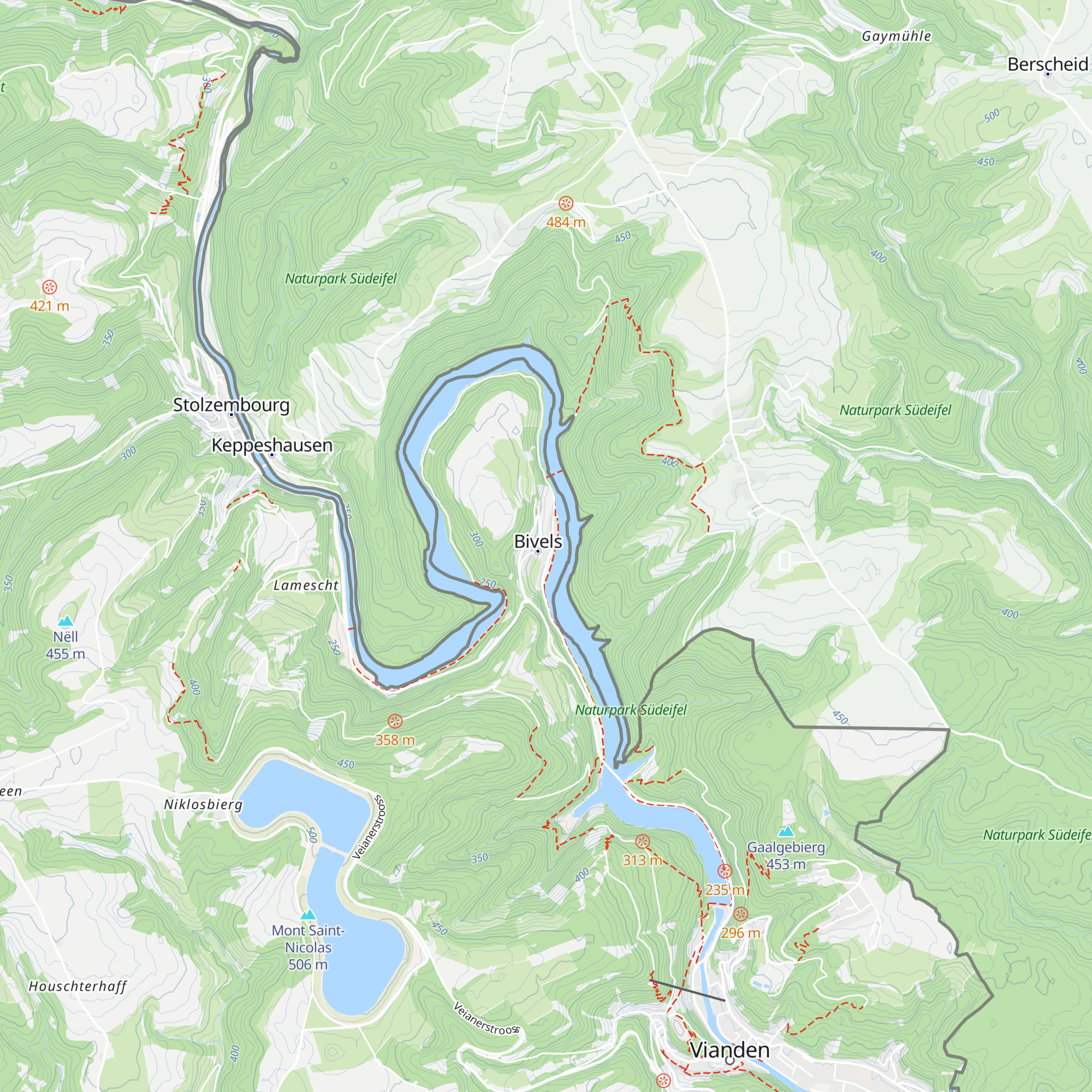 Gîte rural Bivels map