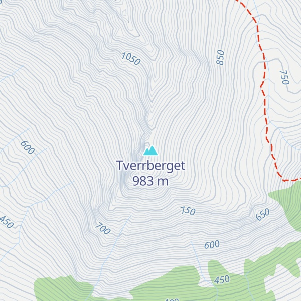 Map of Tverrberget
