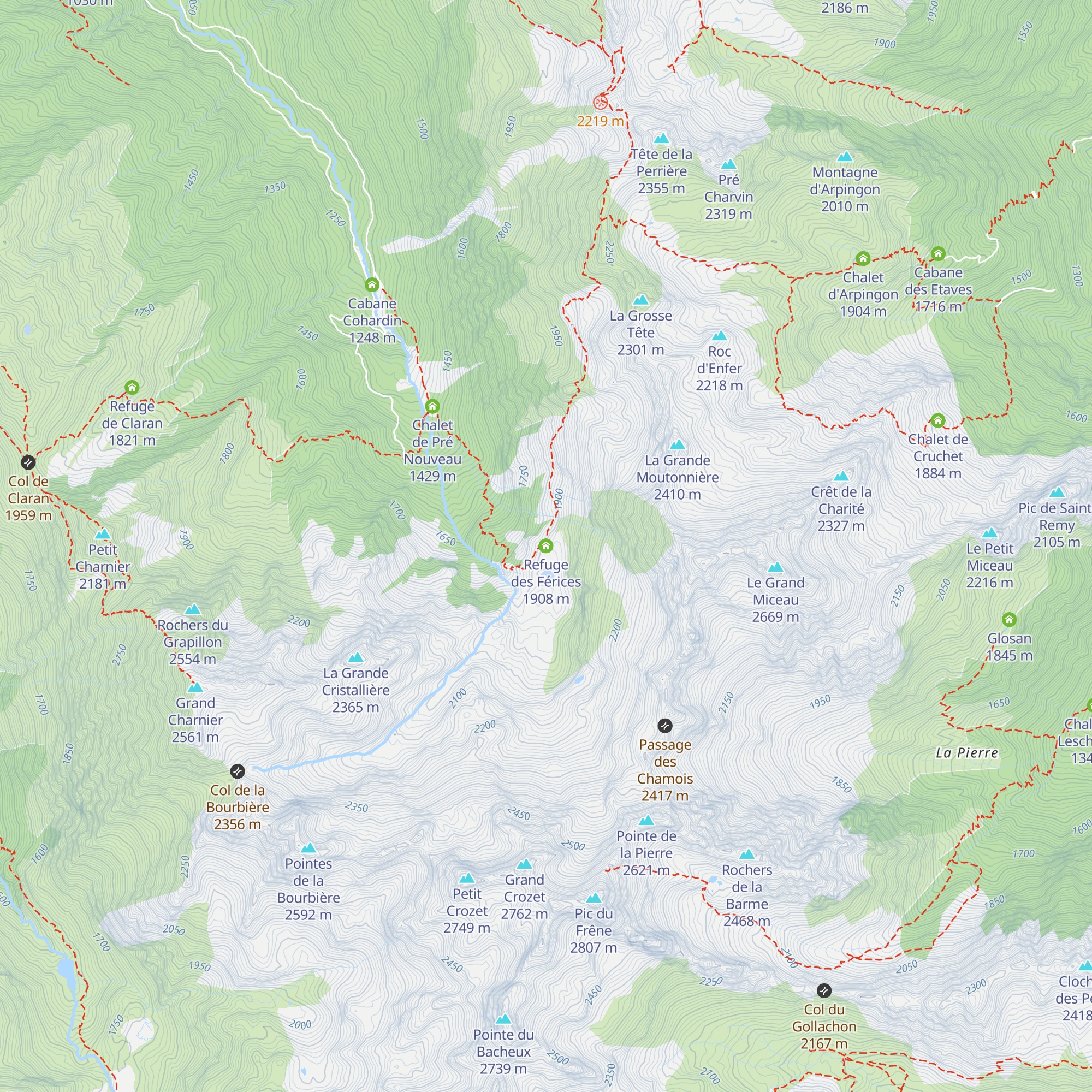 Refuge des Férices map