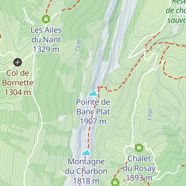 Map of Pointe de Banc Plat