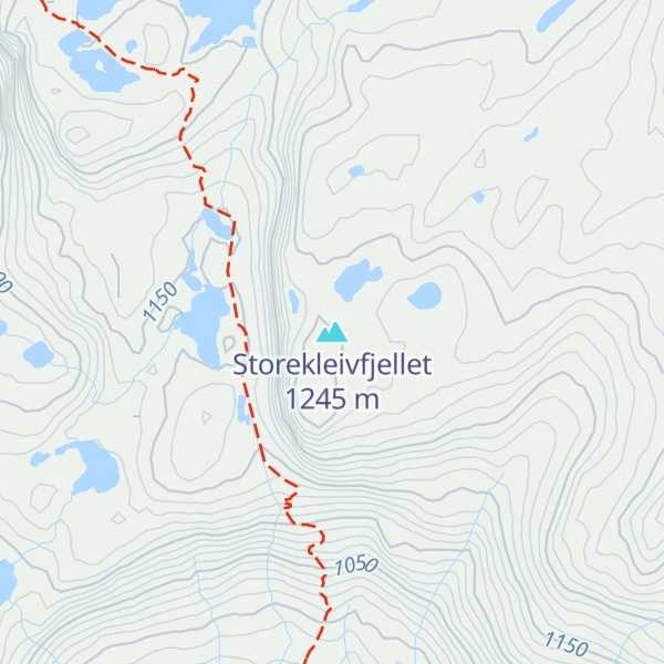 Map of Storekleivfjellet