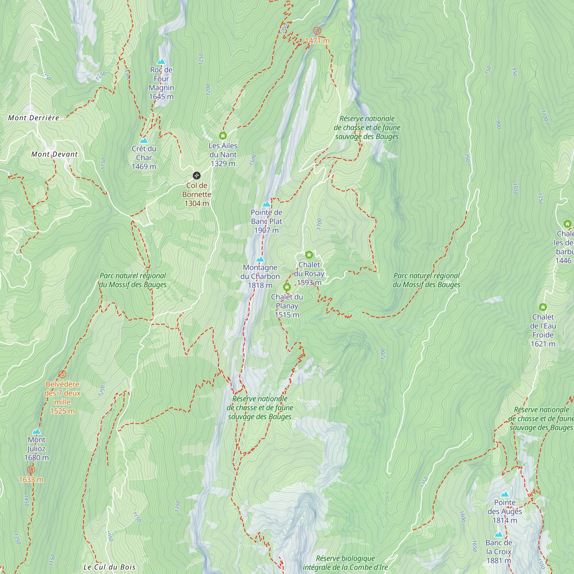 Chalet du Planay map