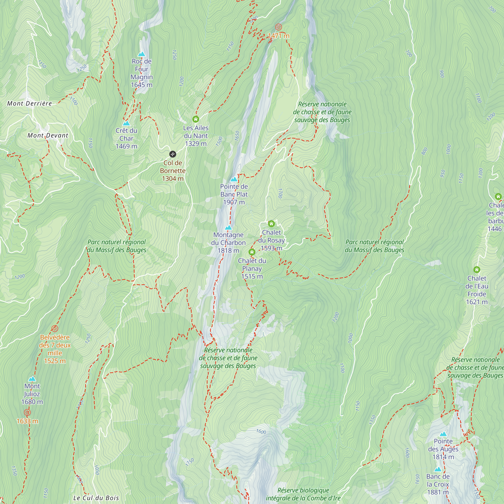 Chalet du Planay map