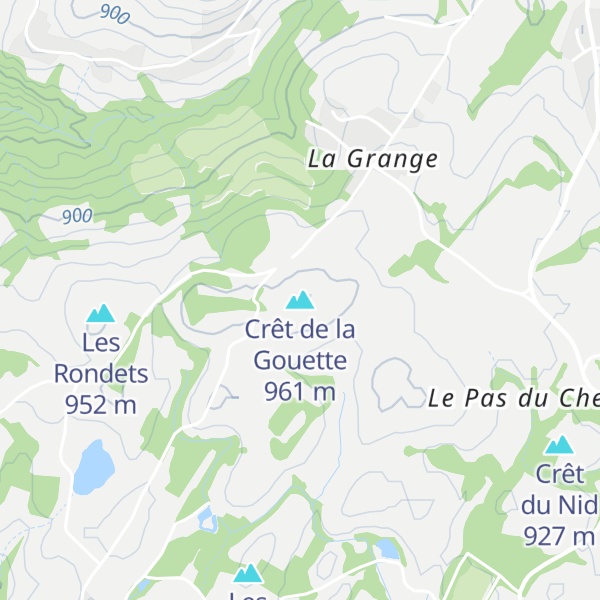 Map of Crêt de la Gouette
