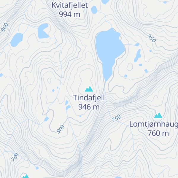 Map of Tindafjell