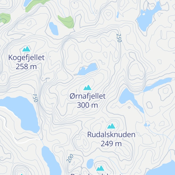 Map of Ørnafjellet