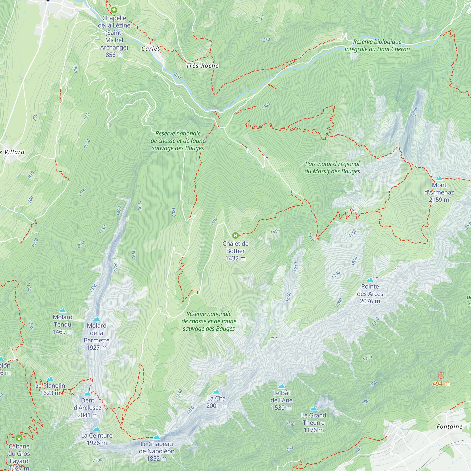 Chalet de Bottier map