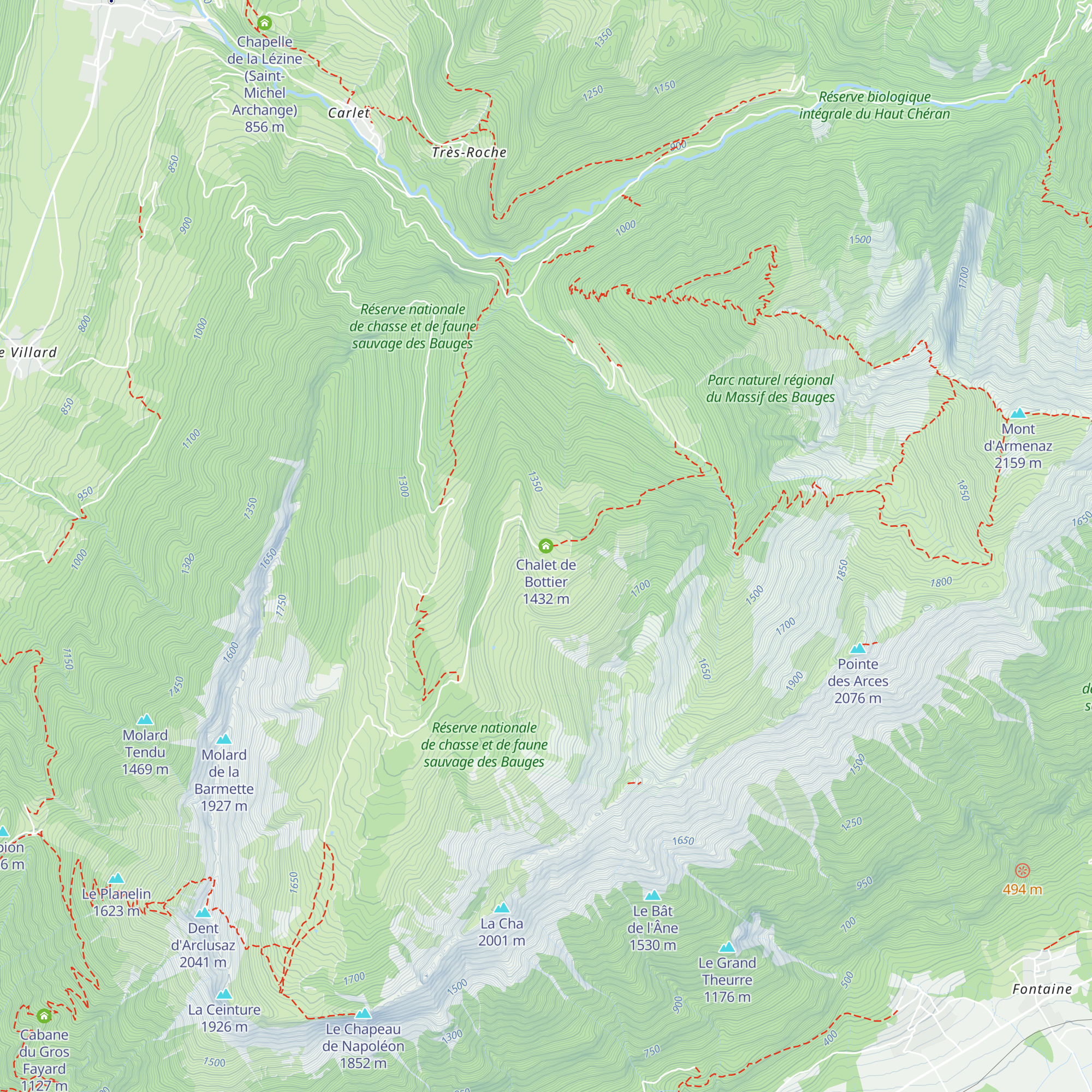 Chalet de Bottier map