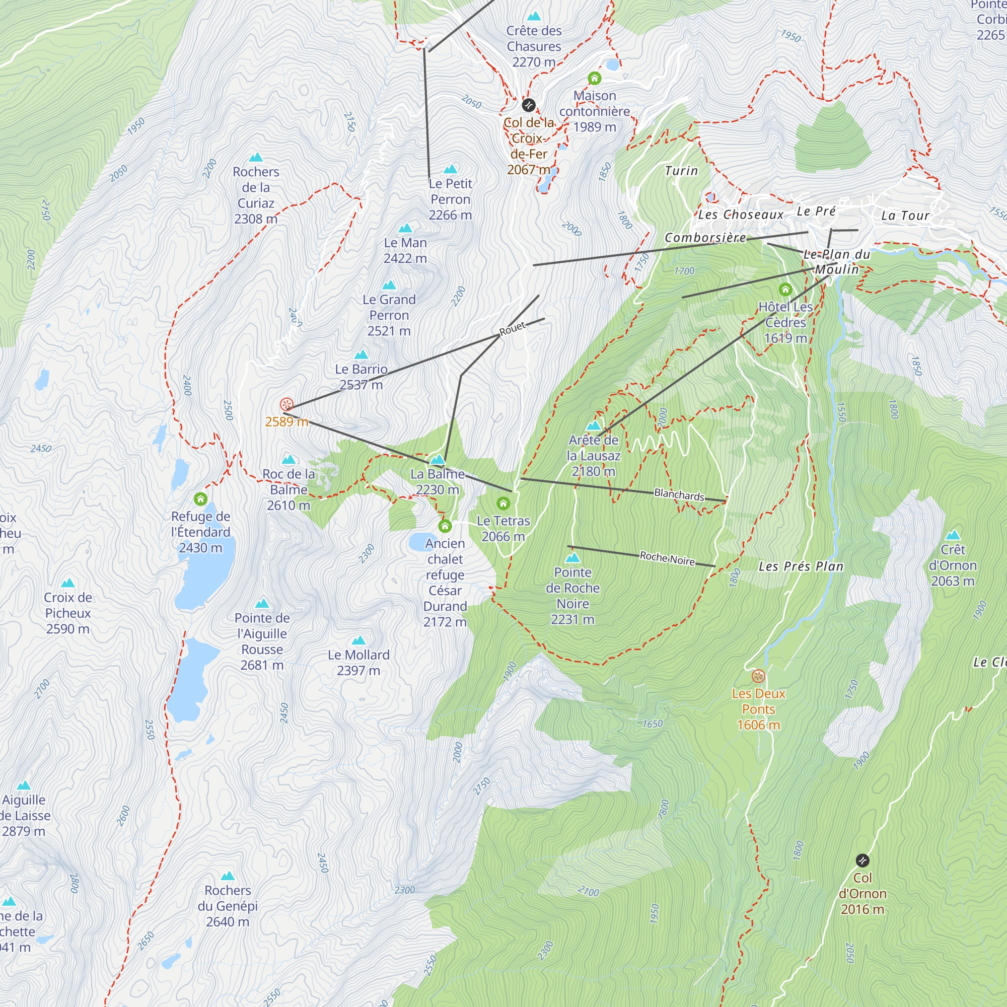 Le Tetras map