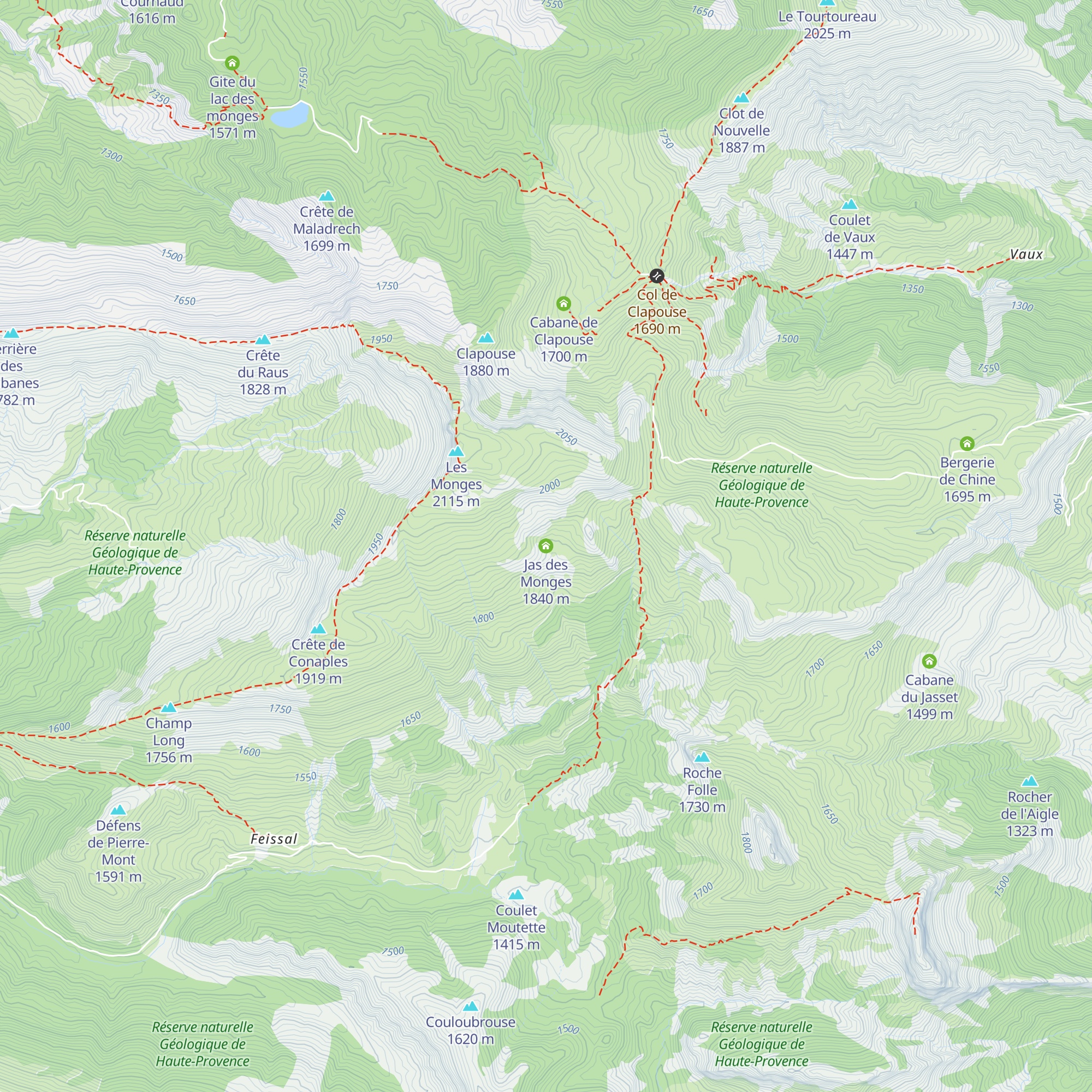 Jas des Monges map