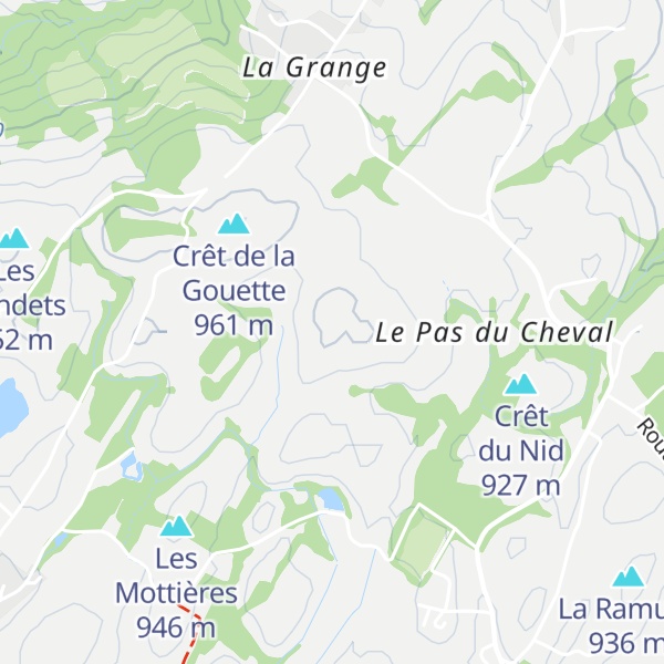 Map of Crêt des Tates