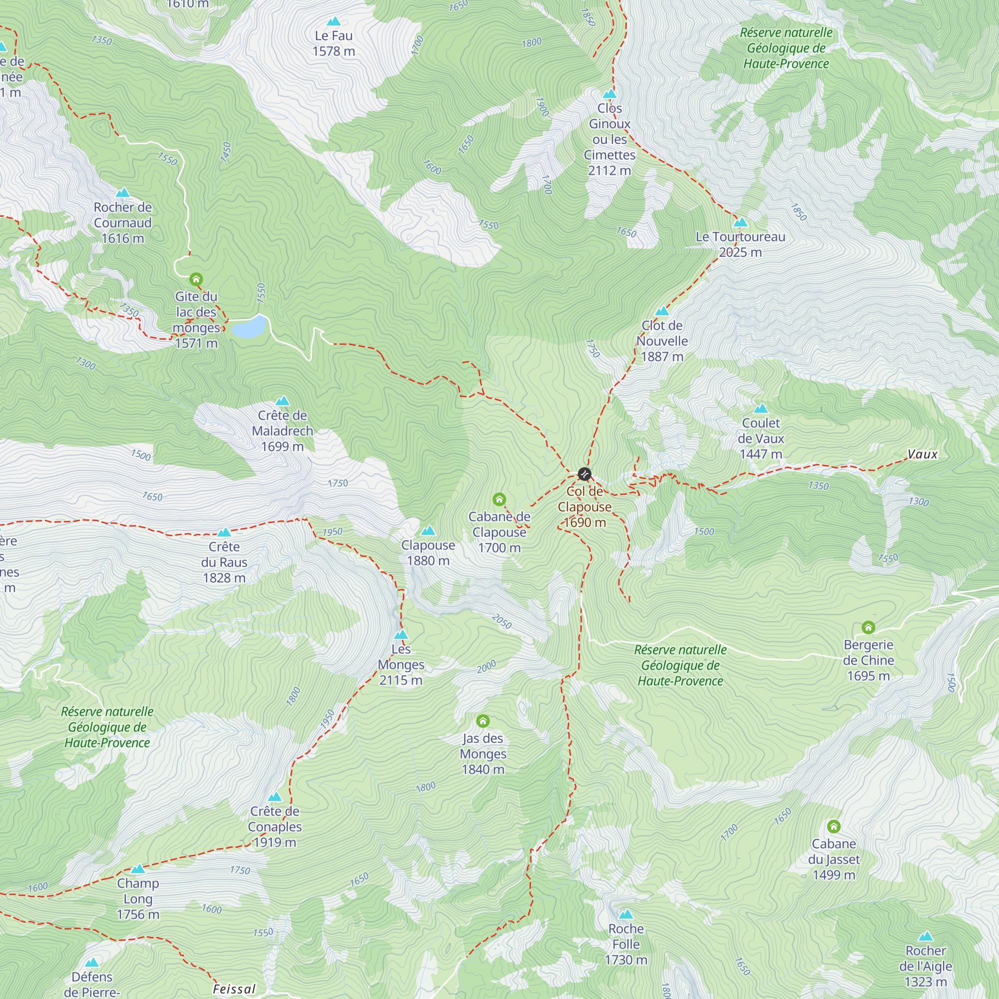 Cabane de Clapouse map