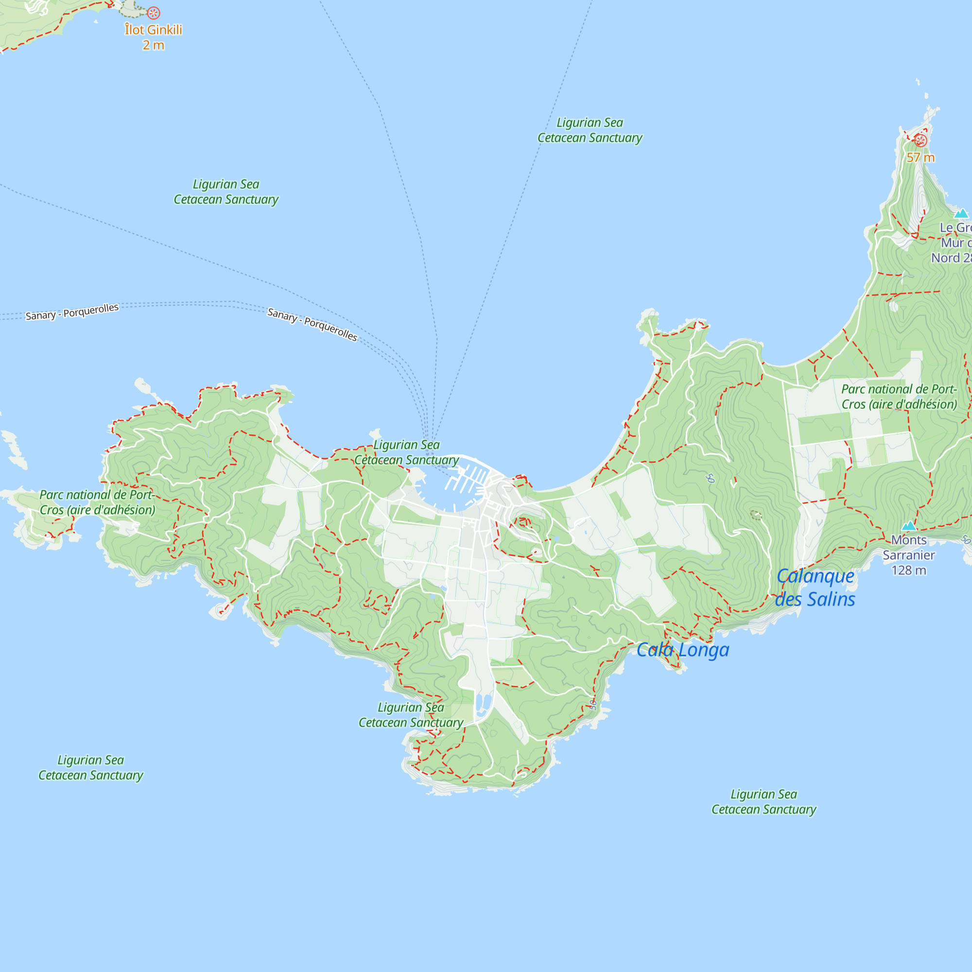 Bureau d'information de Porquerolles map