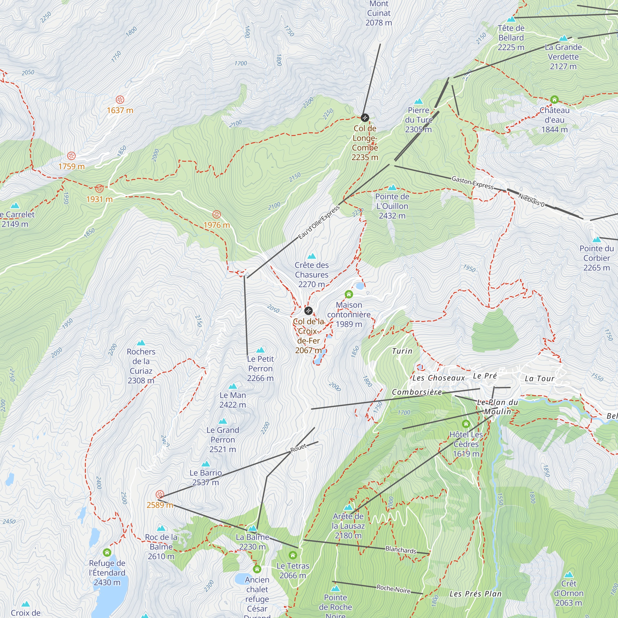 Col de la Croix de Fer map