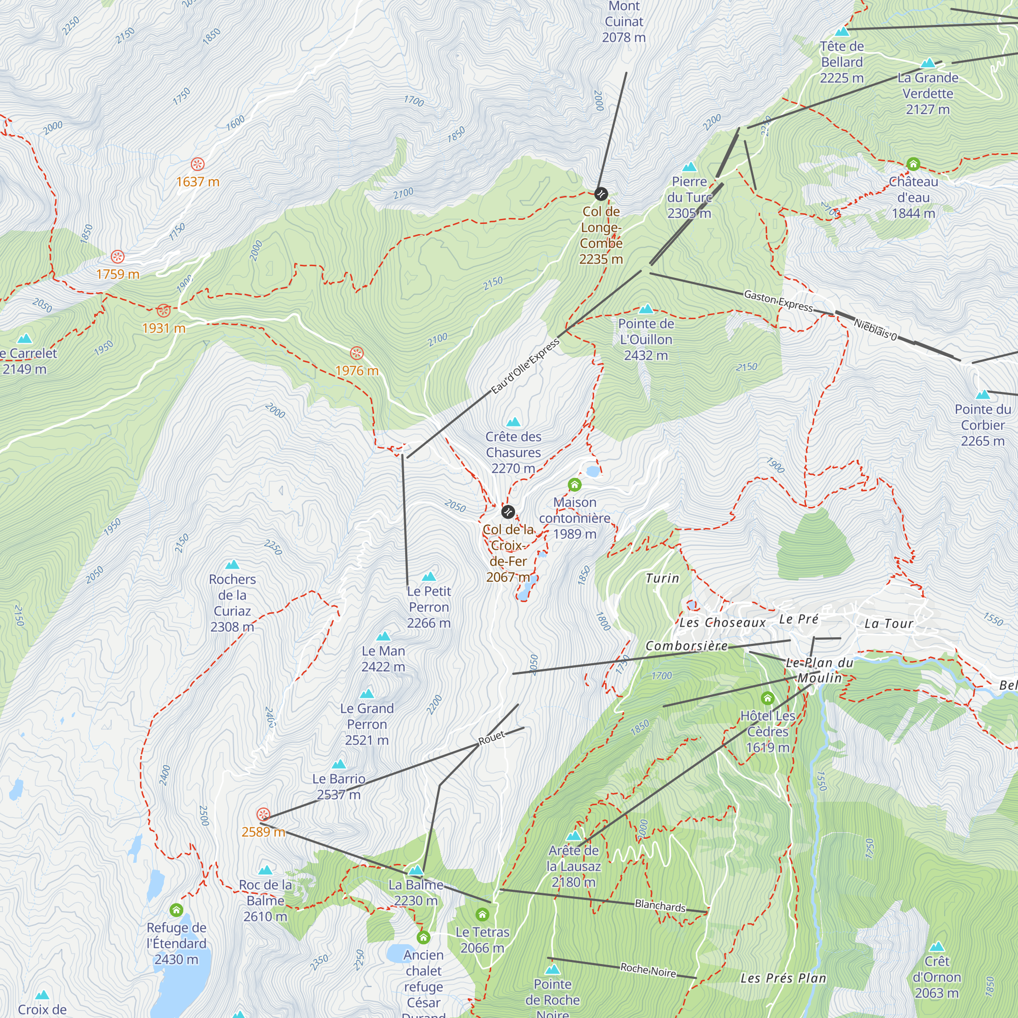 Col de la Croix de Fer map