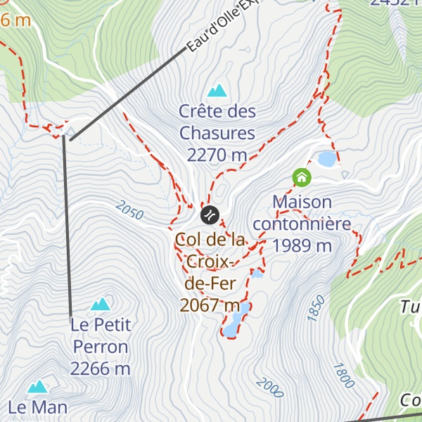 Map of Col de la Croix de Fer
