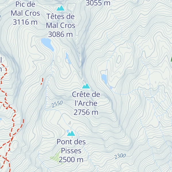Map of Crête de l'Arche