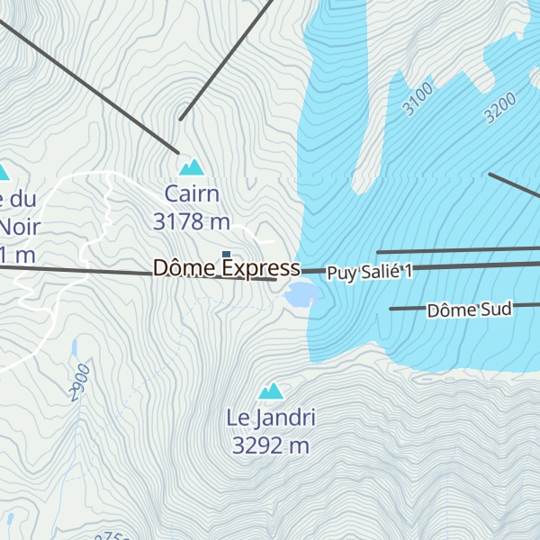 Map of Refuge des Glaciers