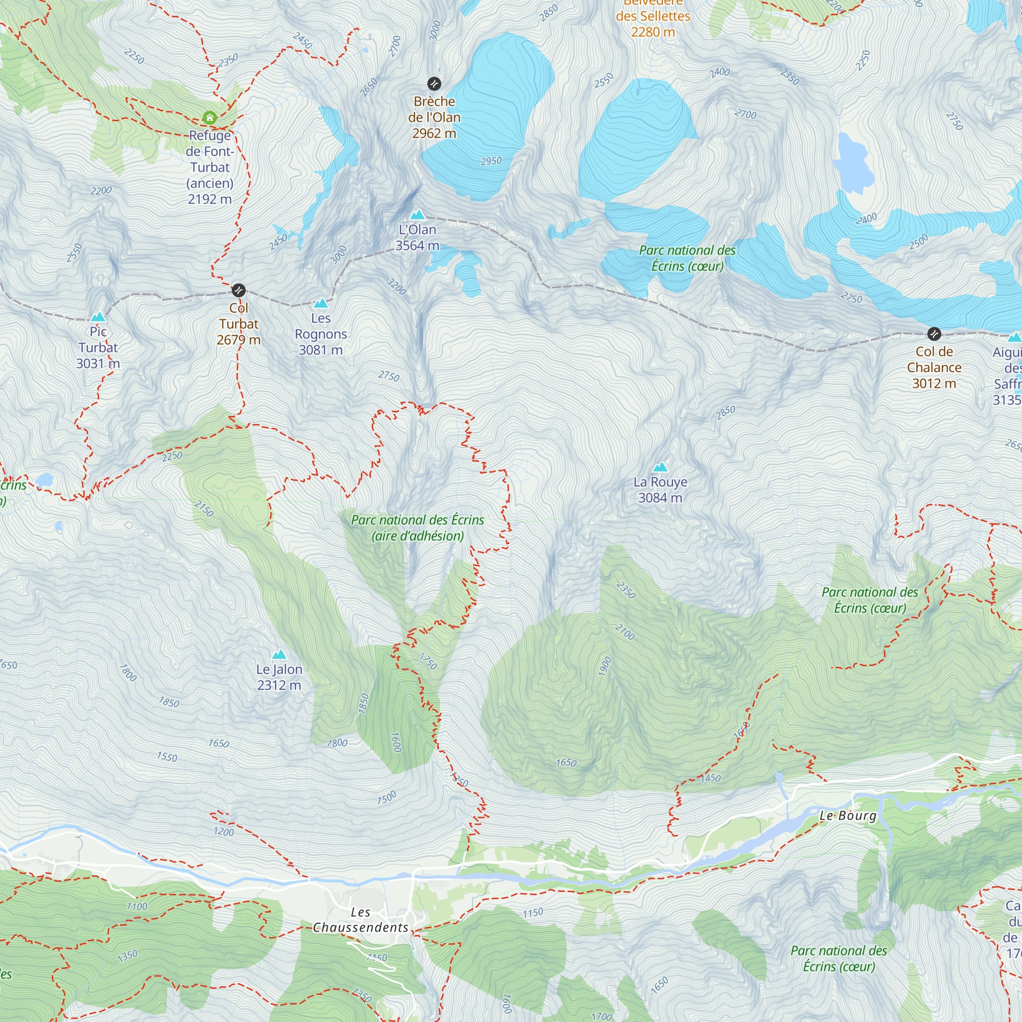Refuge de l'Olan map