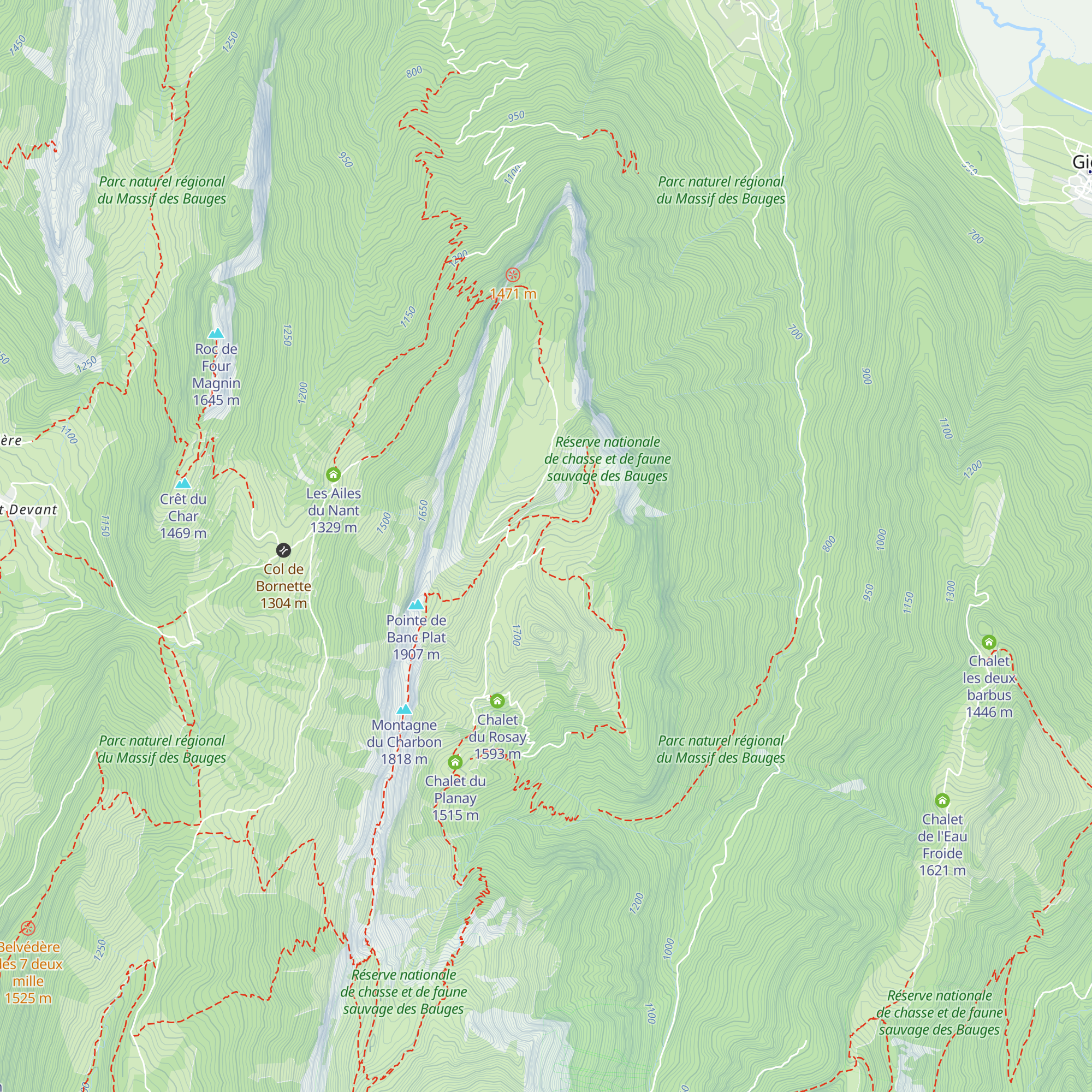Refuge du Charbon map