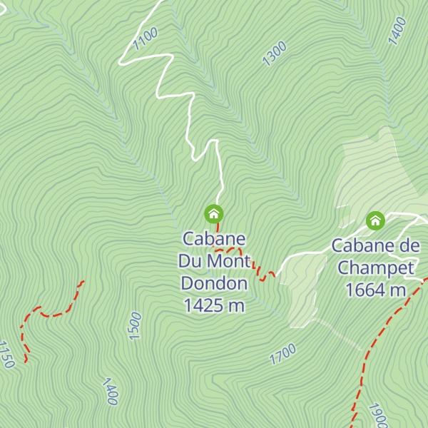 Map of Cabane Du Mont Dondon