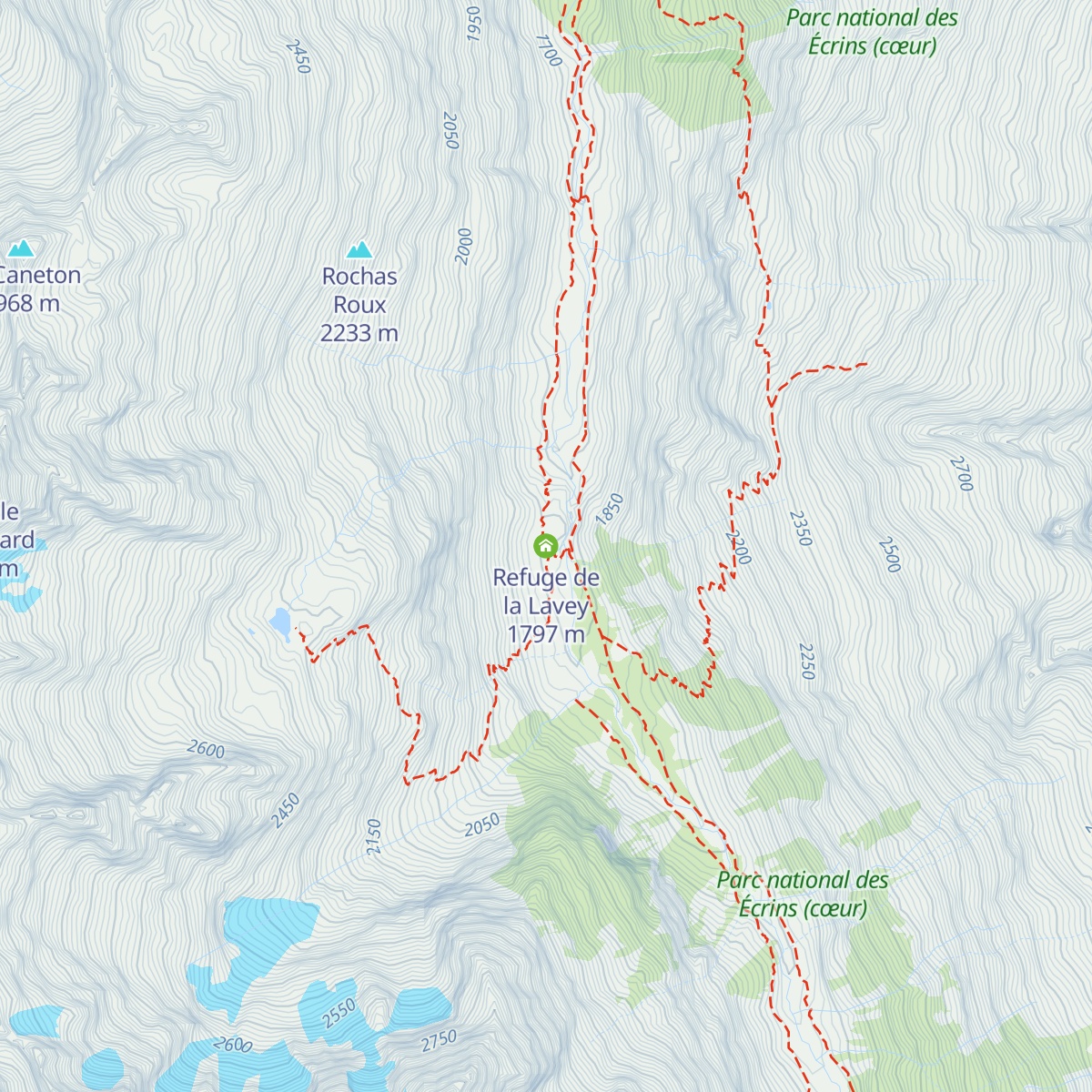 Refuge de la Lavey map