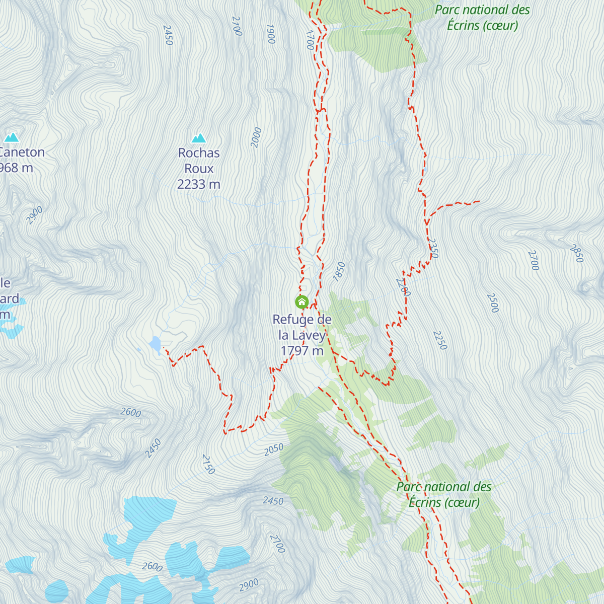 Refuge de la Lavey map